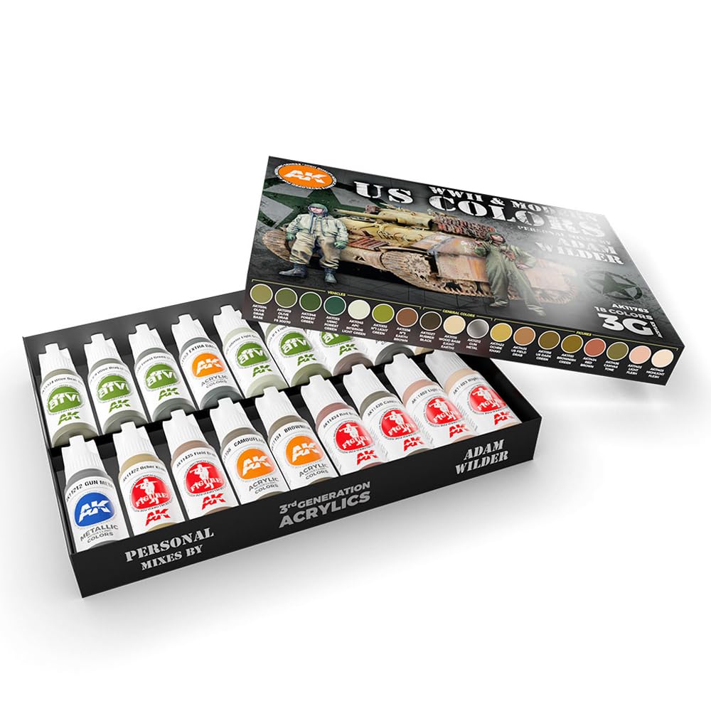 Amazon.com: AK Acrylics 3Gen AK11763 WWII & Modern US Colors
